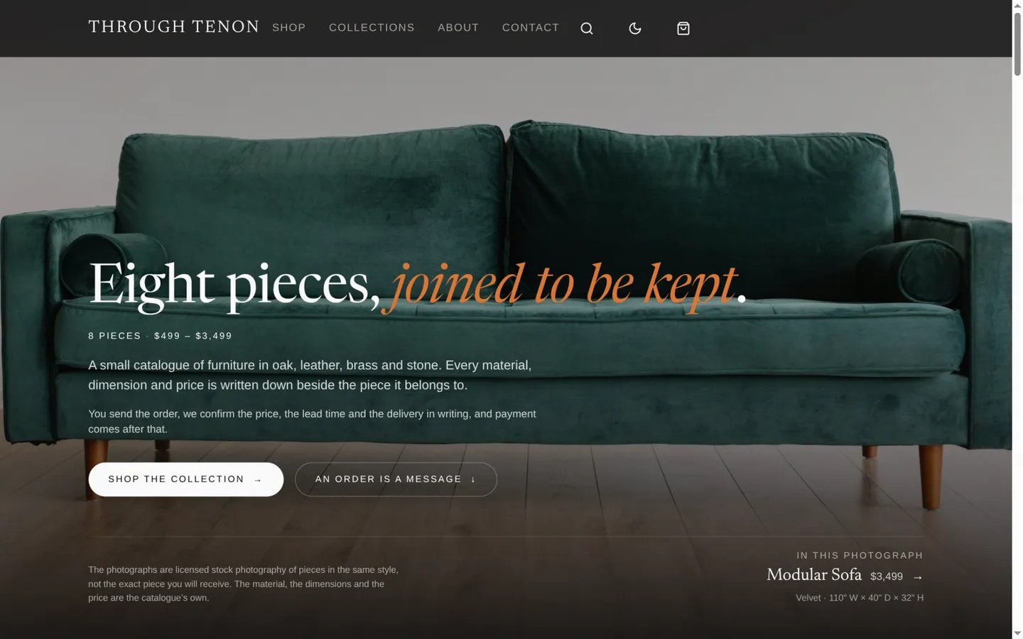 Through Tenon: live deployment screenshot